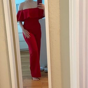 Lord & Taylor Red Jumpsuit